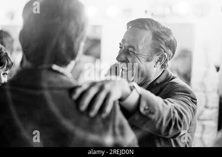 American dancer, actor, singer, director and choreographer Gene Kelly (1912-1996) at CINEMA CITY - An Exhibition of 75 Years of Moving Pictures at the Round House, London NW1 in October 1970 Stock Photo