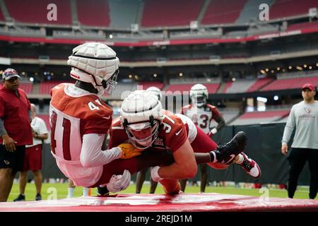 Arizona Cardinals linebacker Cameron Thomas showcases the NFL football  teams' new uniforms for the 2023 season, Thursday, April 20, 2023, in  Phoenix. (AP Photo/Matt York Stock Photo - Alamy