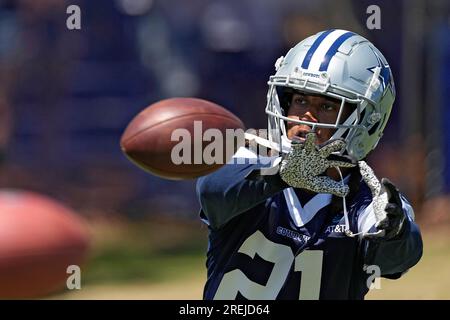 Dallas Cowboys cornerback Stephon Gilmore catches a pass during