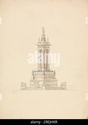 Design for a Naval Monument: Elevation, Charles Heathcote Tatham, 1772 ...