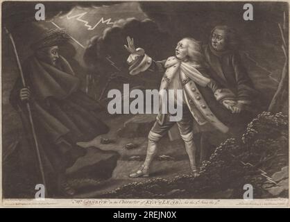 Mr. Garrick in the Character of King Lear - 'King Lear', Act III, Scene V 1761 by Charles Spooner Stock Photo