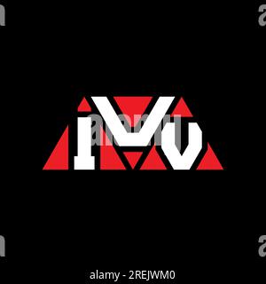IUV triangle letter logo design with triangle shape. IUV triangle logo ...