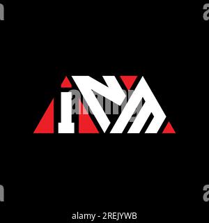 INM triangle letter logo design with triangle shape. INM triangle logo ...