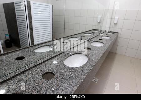 boninal, bahia, brazil - april 29, 2023: view of a bathroom in a full-time state school in the city of Boninal. Stock Photo