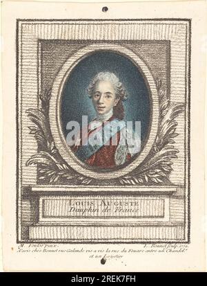 'Louis-Marin Bonnet after Louis Michel Van Loo, Louis-Auguste, Dauphin de France, 1770, crayon-manner engraving, Widener Collection, 1942.9.2480' Stock Photo