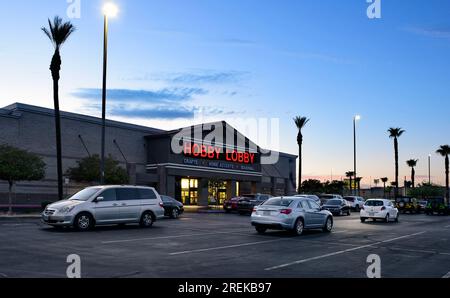 Hobby Lobby a retail arts and crafts store at a strip mall in Las Vegas Stock Photo