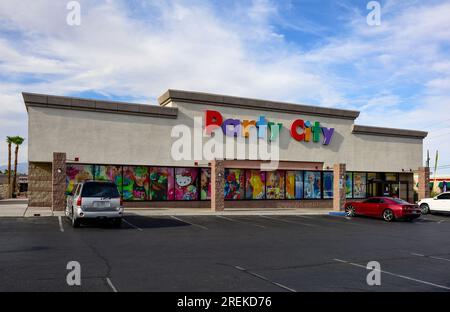 Party City a retail party supplies store at a strip mall in Las Vegas Stock Photo