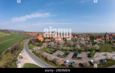 View over Druebeck in the Harz Mountains Stock Photo