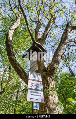 Signposting of the hiking trails in the Selketal Harz region Stock Photo