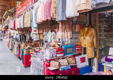 Nowhatta, Srinagar, Jammu and Kashmir, India. October 25, 2022. An outdoor clothing market in Srinagar. Stock Photo
