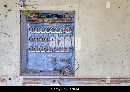 Old electrical distribution GDR Stock Photo