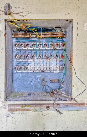 Old electrical distribution GDR Stock Photo
