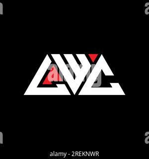 LWC triangle letter logo design with triangle shape LWC triangle logo