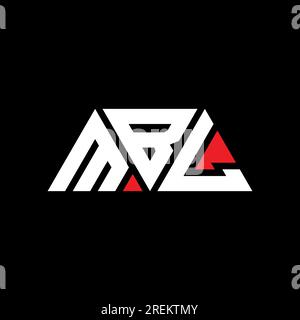 MBL triangle letter logo design with triangle shape. MBL triangle logo ...