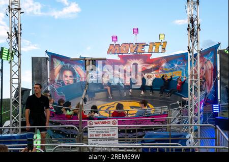 Buckie, Moray, UK. 28th July, 2023. This is scenes of the activities at Peter Fair which is held in a field outside Buckie Town. Credit: JASPERIMAGE/Alamy Live News Stock Photo