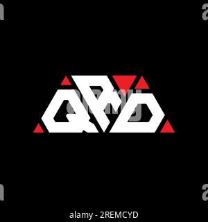 QRD triangle letter logo design with triangle shape. QRD triangle logo ...