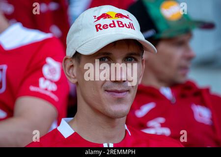 Wroclaw, Poland. 29th July, 2023. Maciej Janowski of Poland during the Monster Energy FIM Speedway World Cup Race Off at Olimpijski Stadium in Wroclaw, Poland on July 28, 2023 (Photo by Andrew SURMA/ Credit: Sipa USA/Alamy Live News Stock Photo