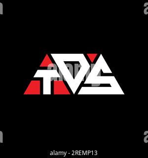 TDS triangle letter logo design with triangle shape. TDS triangle logo design monogram. TDS triangle vector logo template with red color. TDS triangul Stock Vector