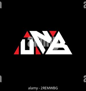 UNB triangle letter logo design with triangle shape. UNB triangle logo ...