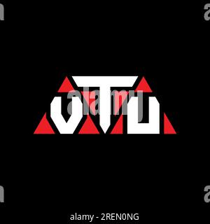 VTU triangle letter logo design with triangle shape. VTU triangle logo ...