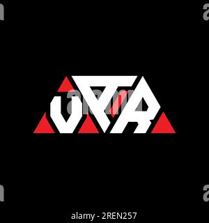 VAR triangle letter logo design with triangle shape. VAR triangle logo design monogram. VAR triangle vector logo template with red color. VAR triangul Stock Vector
