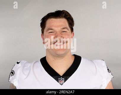 This is a 2023 photo of Calvin Throckmorton of the New Orleans Saints NFL  football team. This image reflects the New Orleans Saints active roster as  of Monday, July 24, 2023 when