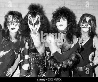 PAUL STANLEY, KISS, GENE SIMMONS, ACE FREHLEY and PETER CRISS in BIOGRAPHY: KISSTORY (2021), directed by D. J. VIOLA. Credit: A&E Television Networks / Album Stock Photo
