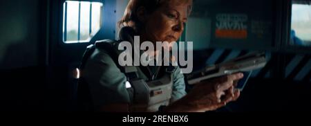 ALLISON JANNEY in THE CREATOR (2023), directed by GARETH EDWARDS. Credit: 20TH CENTURY STUDIOS / Album Stock Photo