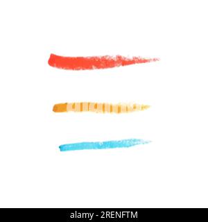 The texture of pencil and chalk in different shapes. set . Hand drawn. Green, yellow, blue, Vector illustration Stock Vector