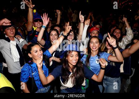 France fans are seen prior to the FIFA Women's World Cup 2023 match France Women vs Brazil Women at Suncorp Stadium, Brisbane, Australia, 29th July 2023  (Photo by Patrick Hoelscher/News Images) Stock Photo