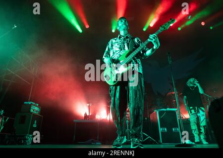 Fredrikstad, Norway. 28th, July 2023. The Swedish ska band Hoffmaestro performs a live concert during the Norwegian festival Maanefestivalen 2023 in Fredrikstad. (Photo credit: Gonzales Photo - Per-Otto Oppi). Stock Photo