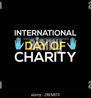 International Day of Charity T shirt design. Stock Vector