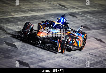 NEOM McLaren’s Rene Rast during practice one ahead of the 2023 Hankook London E-Prix at the ExCel Circuit, London. Picture date: Friday July 28, 2023. Stock Photo