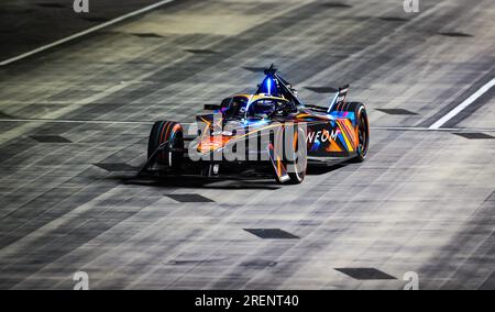 NEOM McLaren’s Rene Rast during practice one ahead of the 2023 Hankook London E-Prix at the ExCel Circuit, London. Picture date: Friday July 28, 2023. Stock Photo