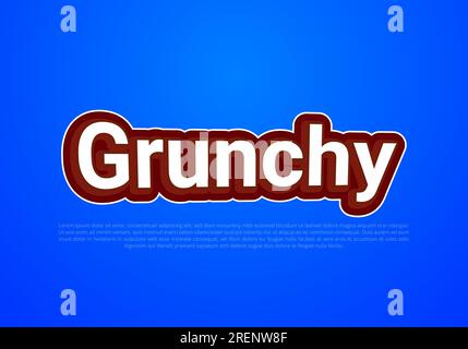 Crunchy text effect template with 3d bold style use for logo Pro Vector Stock Vector