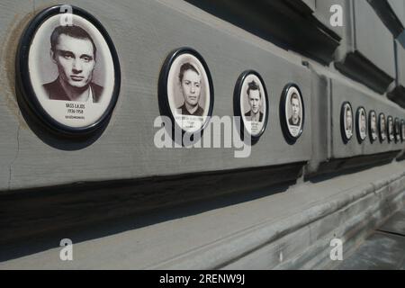 Budapest, Andrassy Ut, Haus des Terrors // Budapest, Andrassy Ut, House of Terror Stock Photo