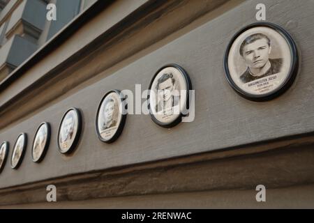 Budapest, Andrassy Ut, Haus des Terrors // Budapest, Andrassy Ut, House of Terror Stock Photo