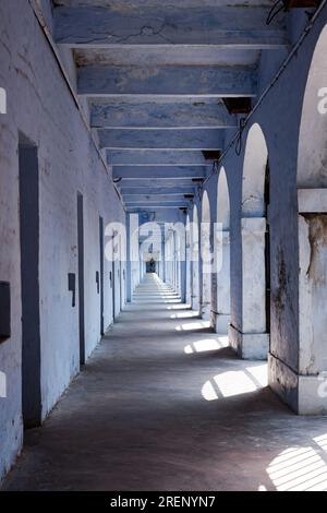 Cellular Jail, also know as Kala Pani. Passage at colonial prison near Port Blair at Andaman Islands, India. Stock Photo