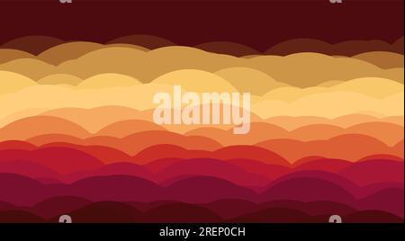 Abstract background like clouds at sunset. Flat design. Artistic layered vector graphic pattern Stock Vector