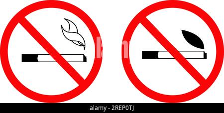 No smoking sing or symbol vector logo or icon Stock Vector