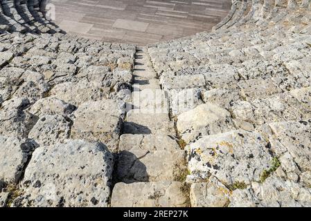 The Greek theater of Segesta in the province of Trapani, Sicily, Italy Stock Photo