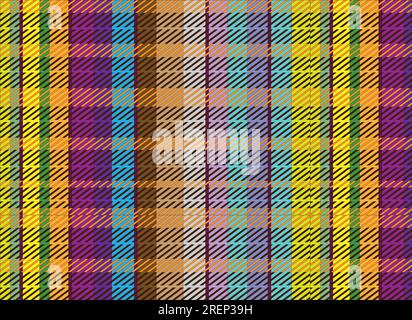 Tartan plaid pattern. Seamless glen check plaid graphic texture background for dress, skirt, scarf, throw, jacket, other Stock Vector
