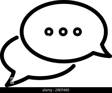 Linear comment icon as chat symbol for web design Stock Vector