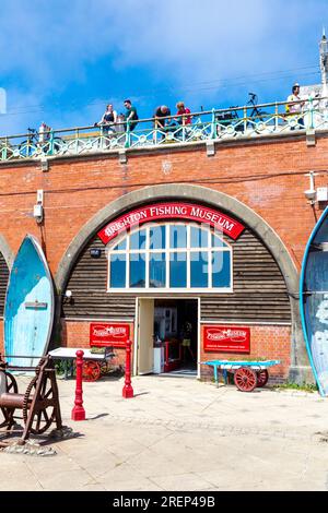 Exterior of Brighton Fishing Museum in the Kings Road Arches, Brighton, England Stock Photo