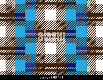Tartan plaid pattern. Seamless glen check plaid graphic texture background for dress, skirt, scarf, throw, jacket, other Stock Vector
