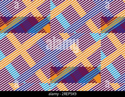 Tartan plaid pattern. Seamless glen check plaid graphic texture background for dress, skirt, scarf, throw, jacket, other Stock Vector