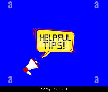 helpful tips speech bubble Stock Vector