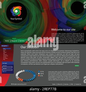 Website Template Stock Vector