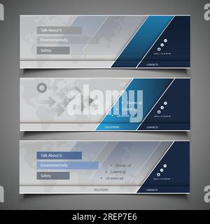 Web Design Elements - Header Designs Stock Vector