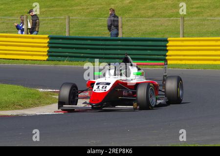 Dalton on Tees, 29 July 2023. James Higgins driving for Fortec Motorsport in the ROKiT F4 British Championship at Croft Circuit. Credit: Colin Edwards/Alamy Live News Stock Photo